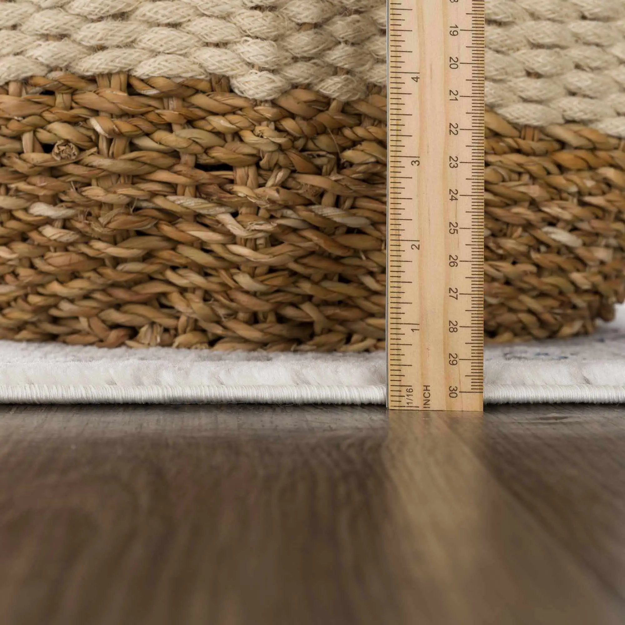 Buenaventura Cream & Navy Area Rug by Hauteloom