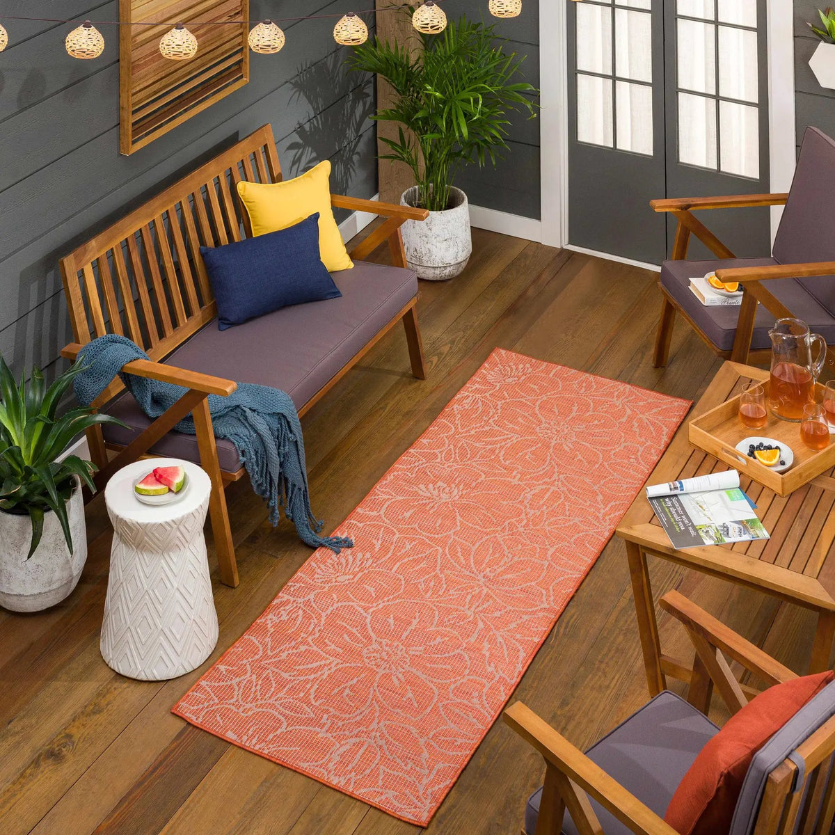 Menangle Outdoor Area Rug - Clearance, installed in a room 2