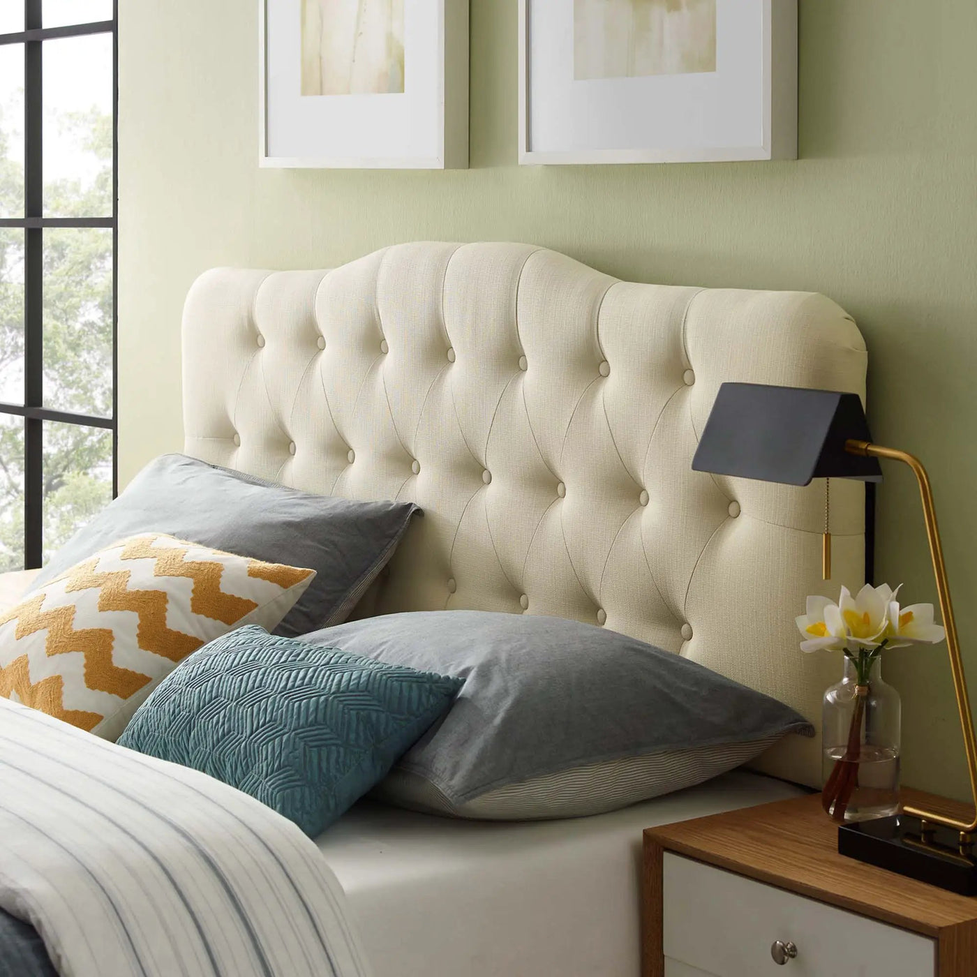 Annabel Upholstered Fabric Queen Headboard by Modway by HouseOfZazla