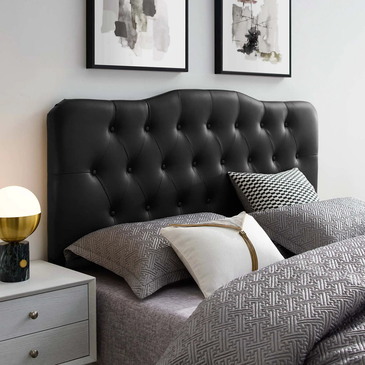 Annabel Upholstered Vinyl Queen Headboard by Modway by HouseOfZazla