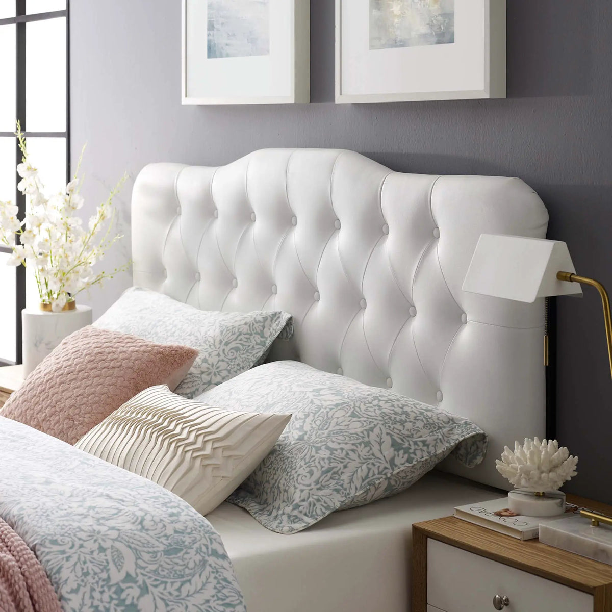Annabel Upholstered Vinyl Queen Headboard by Modway by HouseOfZazla