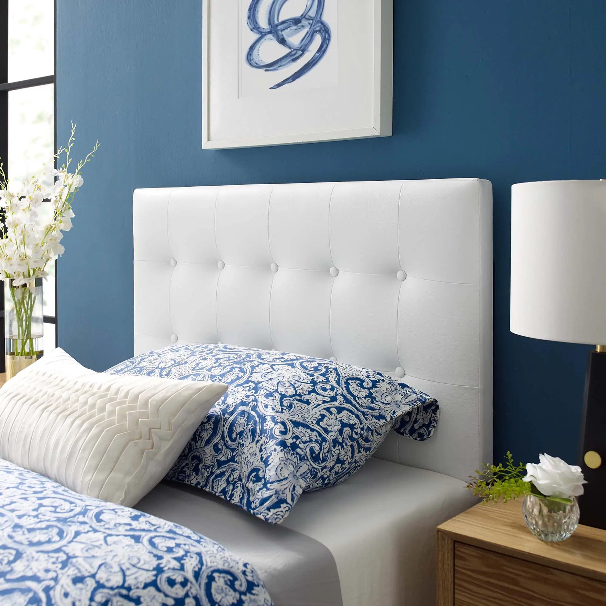 Emily Upholstered Vinyl Twin Headboard by Modway by HouseOfZazla