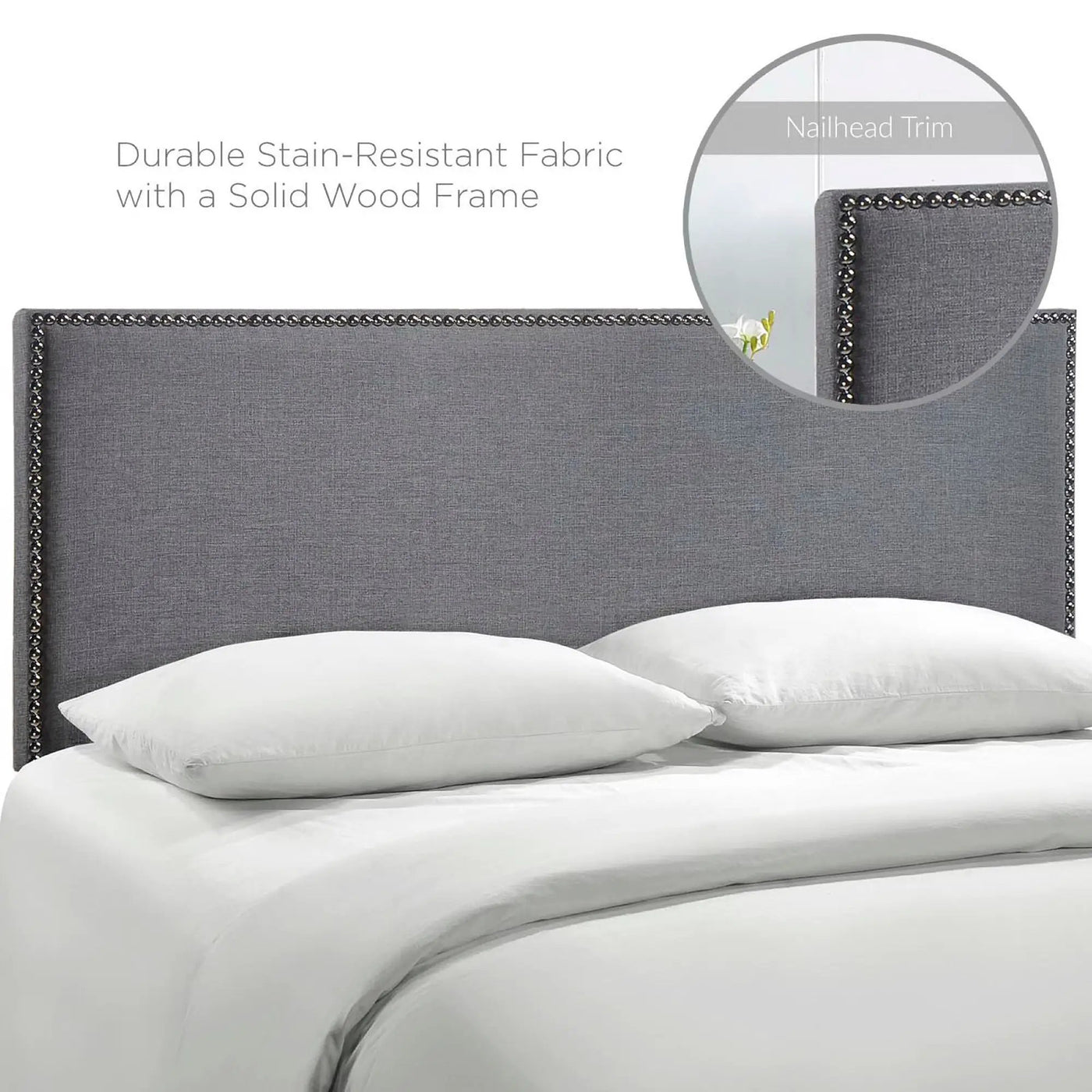 Region Nailhead Upholstered Queen Headboard by Modway by HouseOfZazla