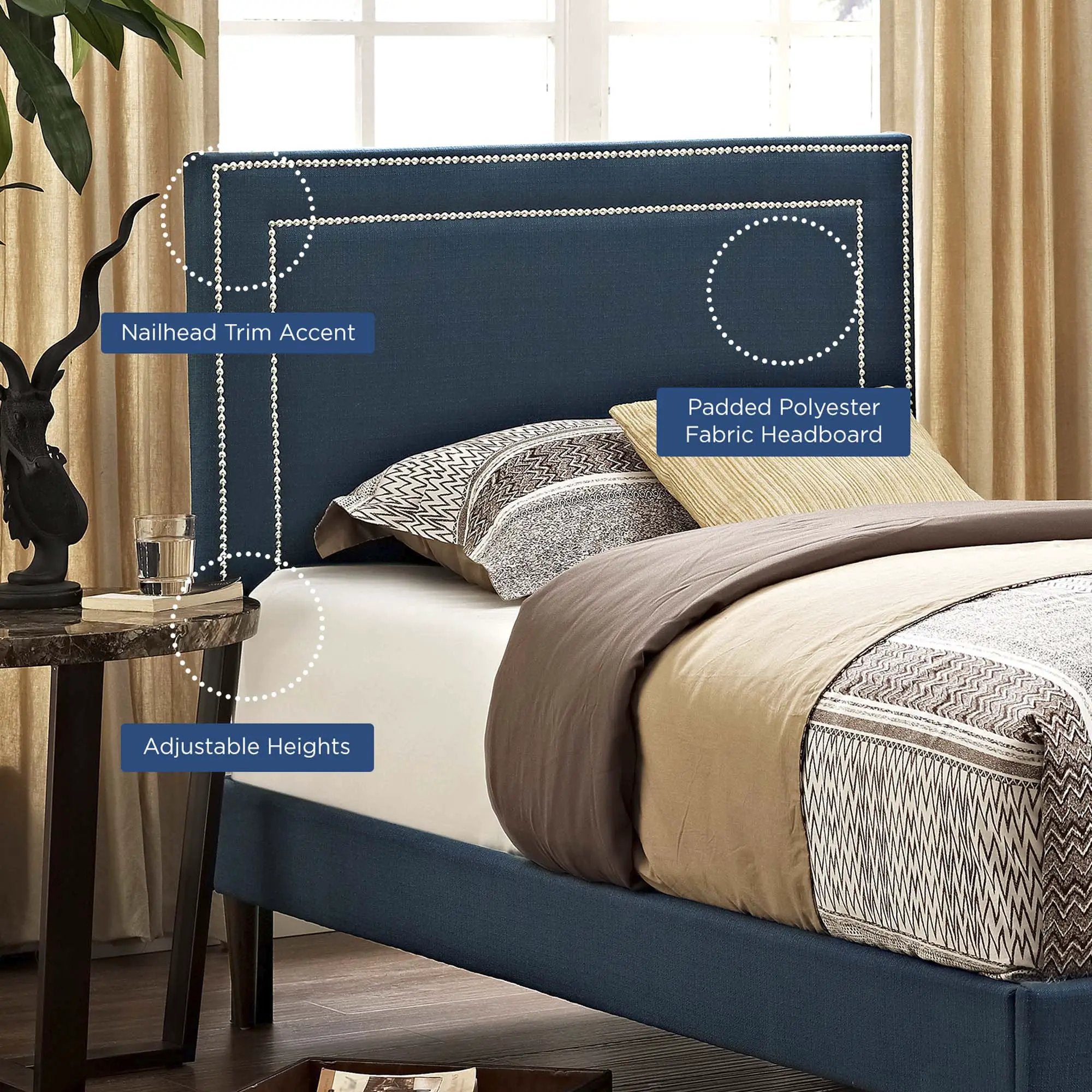 Jessamine Upholstered Fabric Twin Headboard by Modway by HouseOfZazla