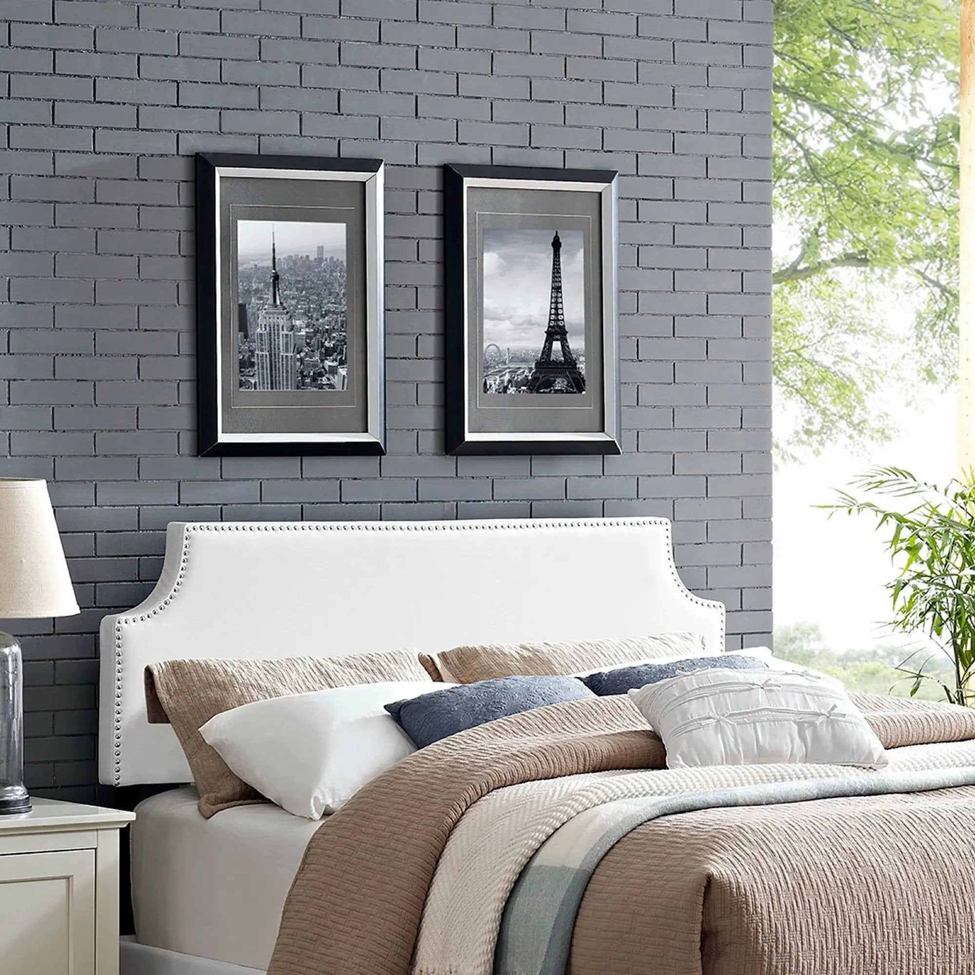 Laura Upholstered Vinyl Full Headboard by Modway by HouseOfZazla