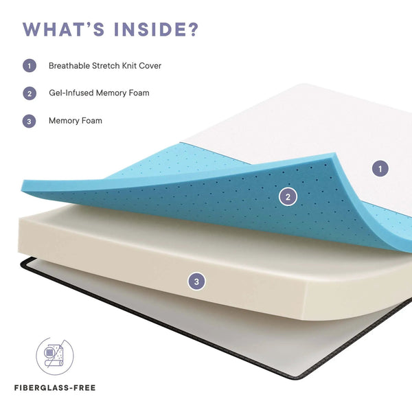 Aveline 8" Gel-Infused Memory Foam Mattress by Modway, photo 2 of 7