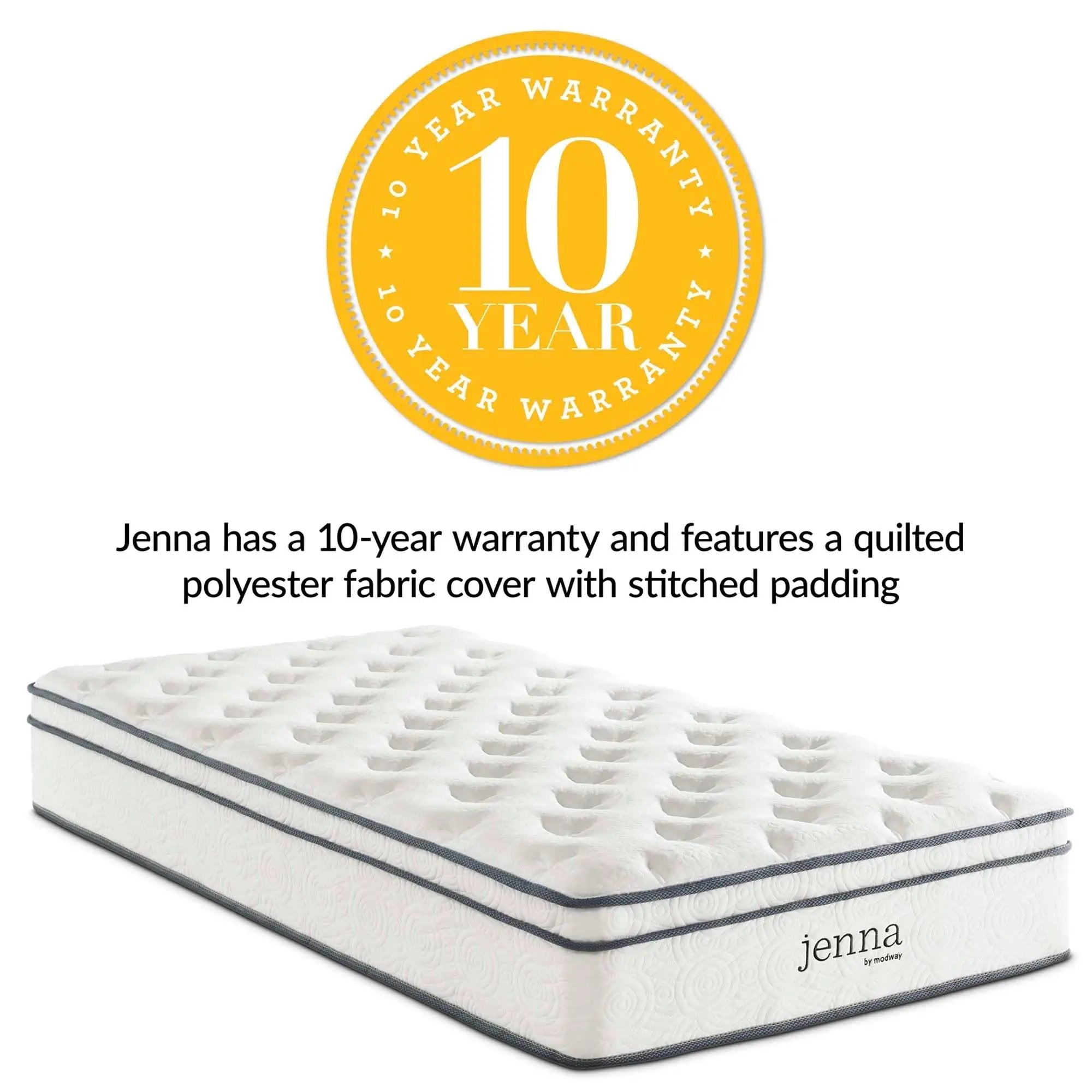 Jenna 10" Innerspring and Foam Mattress by Modway by HouseOfZazla