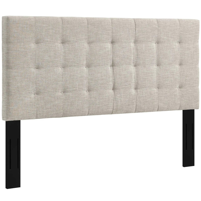 Paisley Tufted Upholstered Linen King and California King Headboard by HouseOfZazla