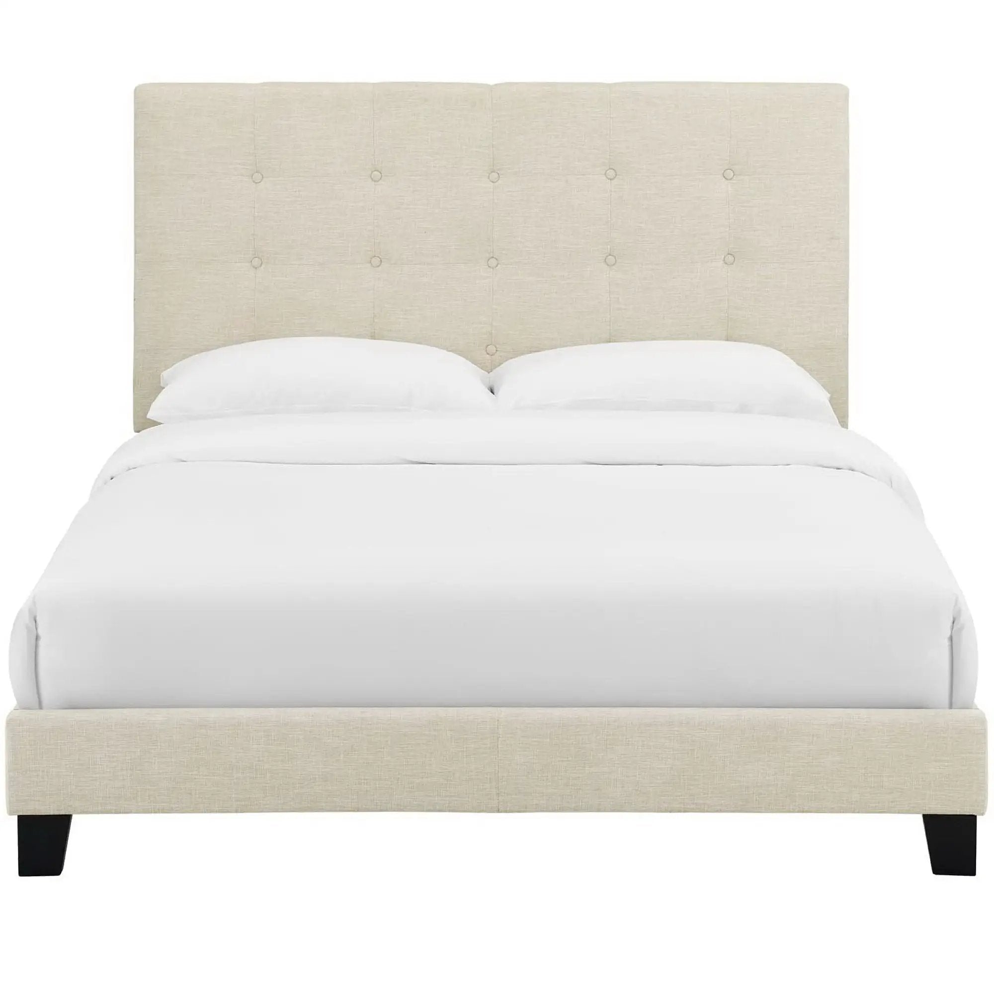 Melanie Tufted Button Upholstered Fabric Queen Platform Bed by Modway by HouseOfZazla