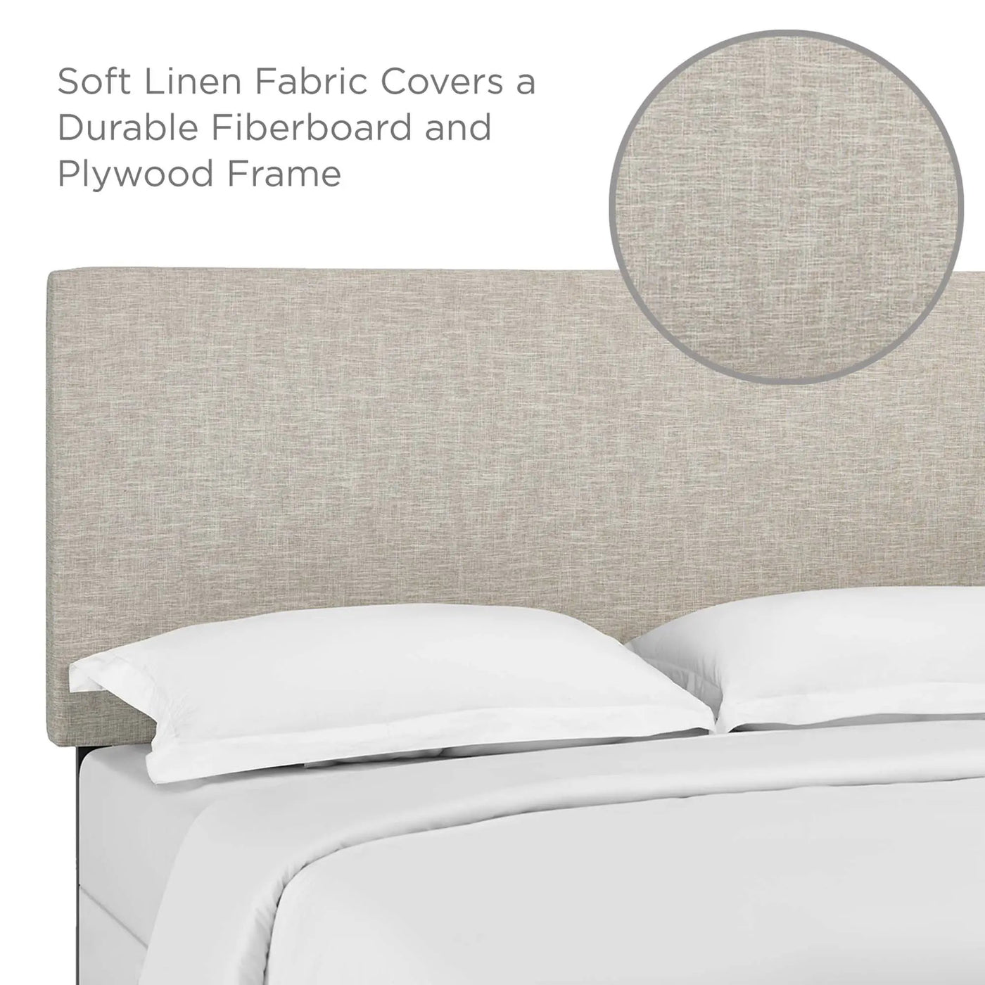 Taylor Upholstered Linen Fabric Full / Queen Headboard by Modway by HouseOfZazla