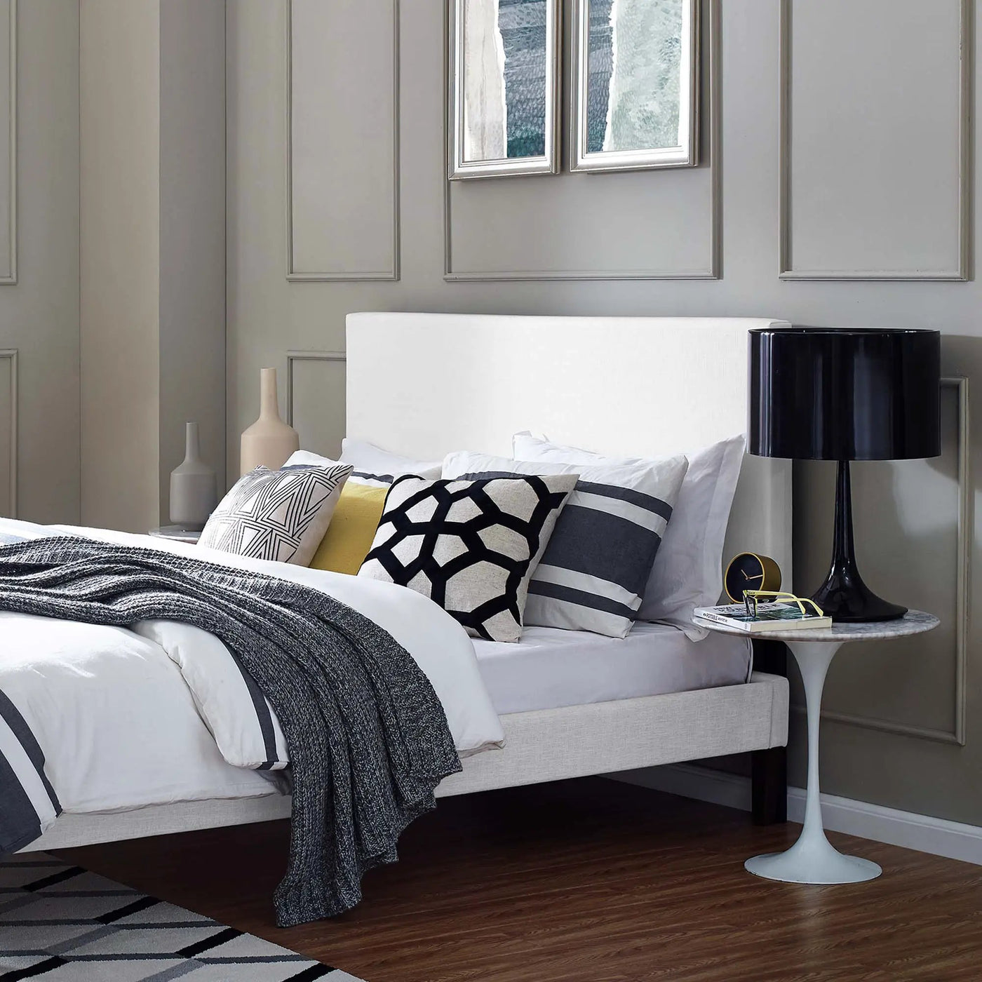 Taylor Upholstered Linen Fabric Full / Queen Headboard by Modway by HouseOfZazla