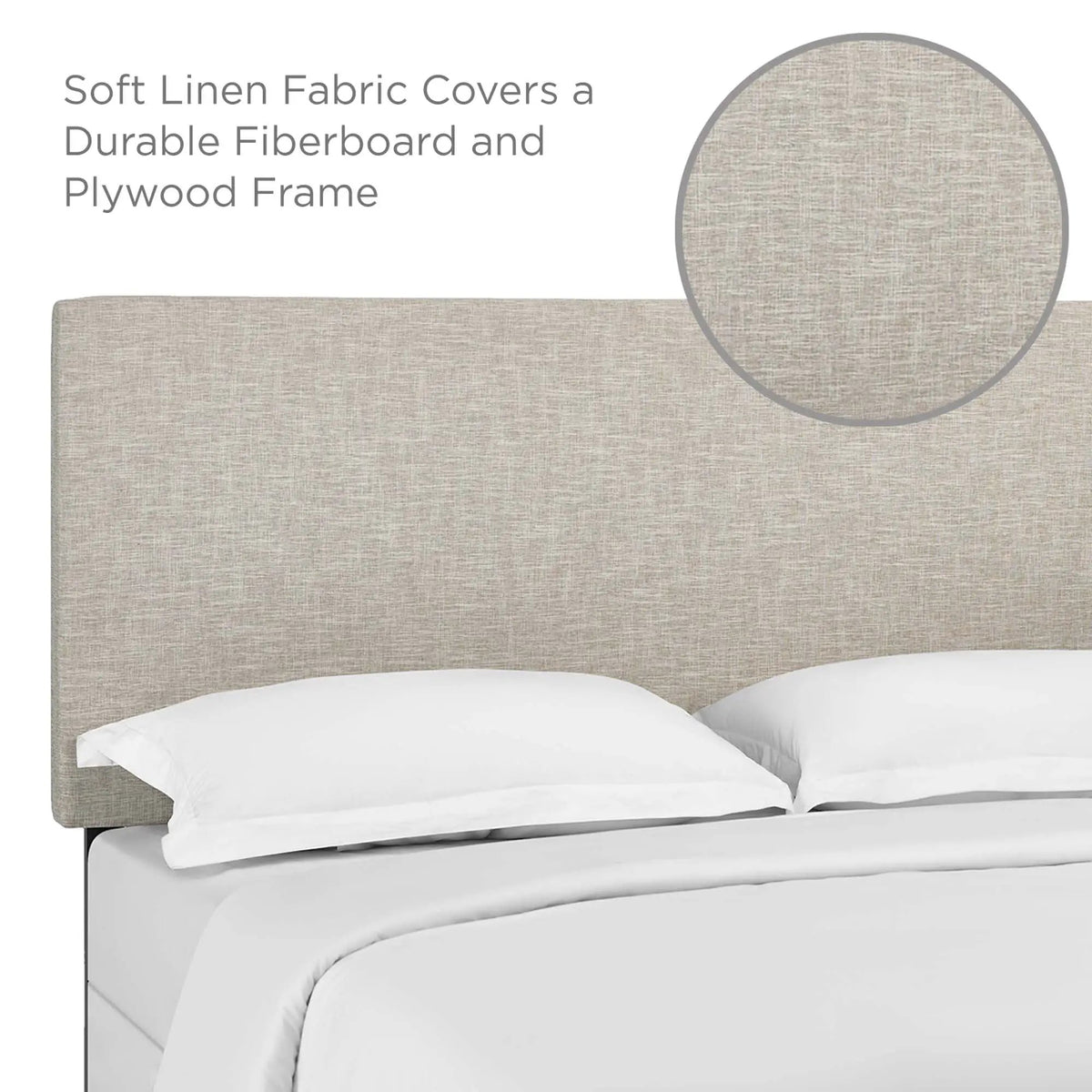 Taylor Upholstered Linen Fabric King and California King Headboard by Modway by HouseOfZazla