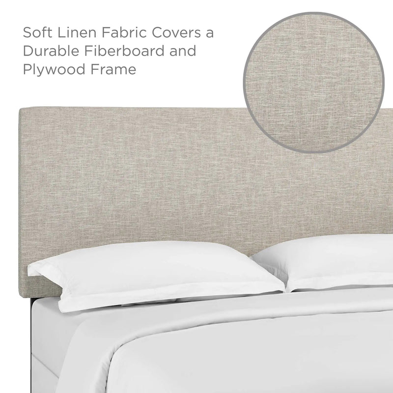 Taylor Upholstered Linen Fabric King and California King Headboard by Modway by HouseOfZazla