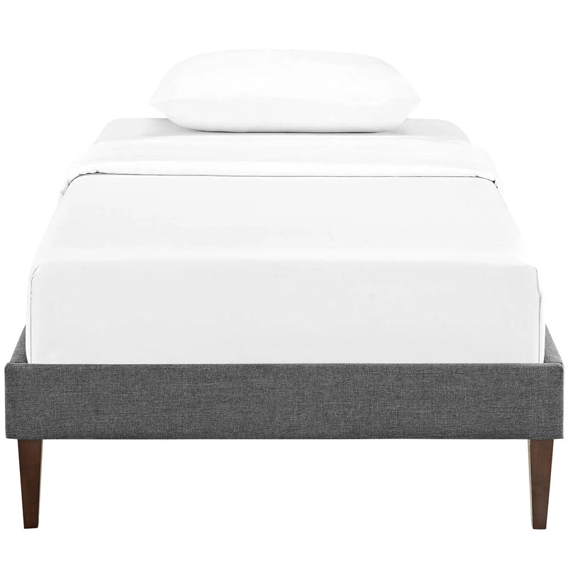 Tessie Fabric Twin Bed Frame with Squared Tapered Legs by Modway by HouseOfZazla