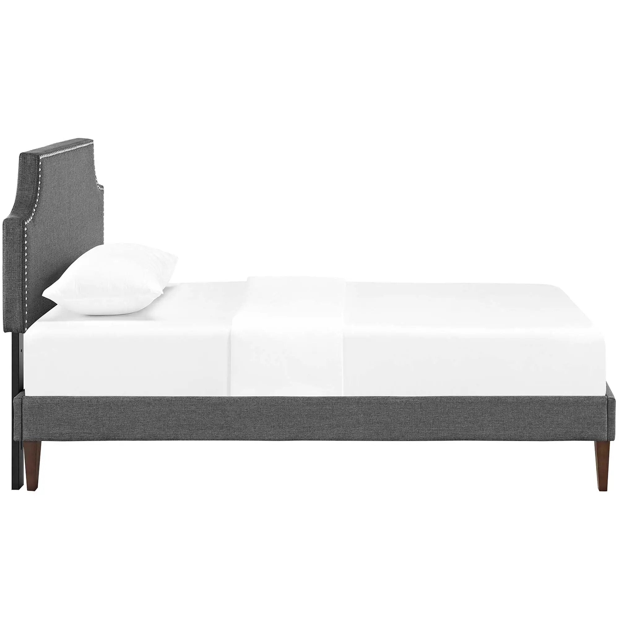 Corene Fabric Twin Platform Bed with Squared Tapered Legs by Modway by HouseOfZazla