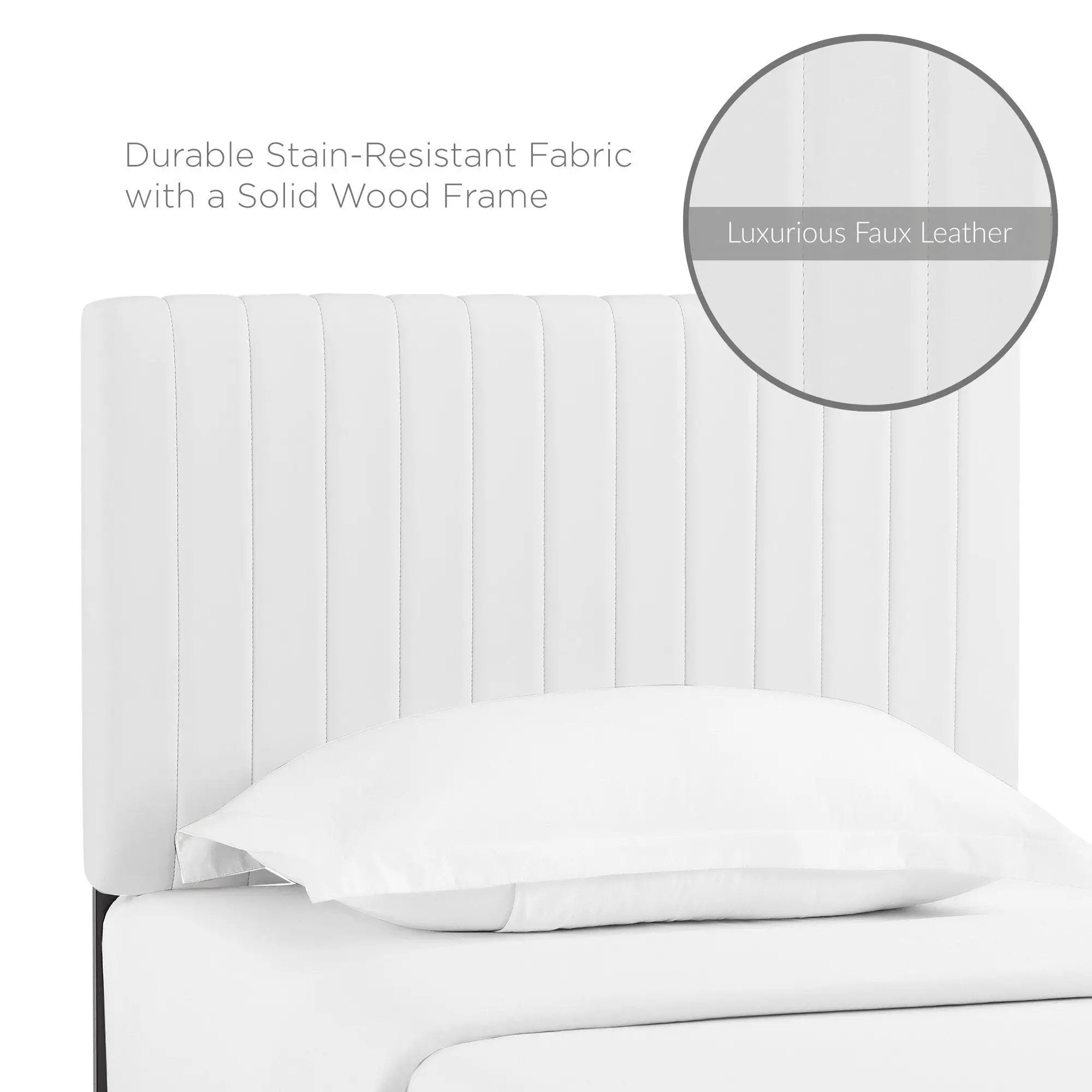 Keira Faux Leather Twin Headboard by Modway by HouseOfZazla