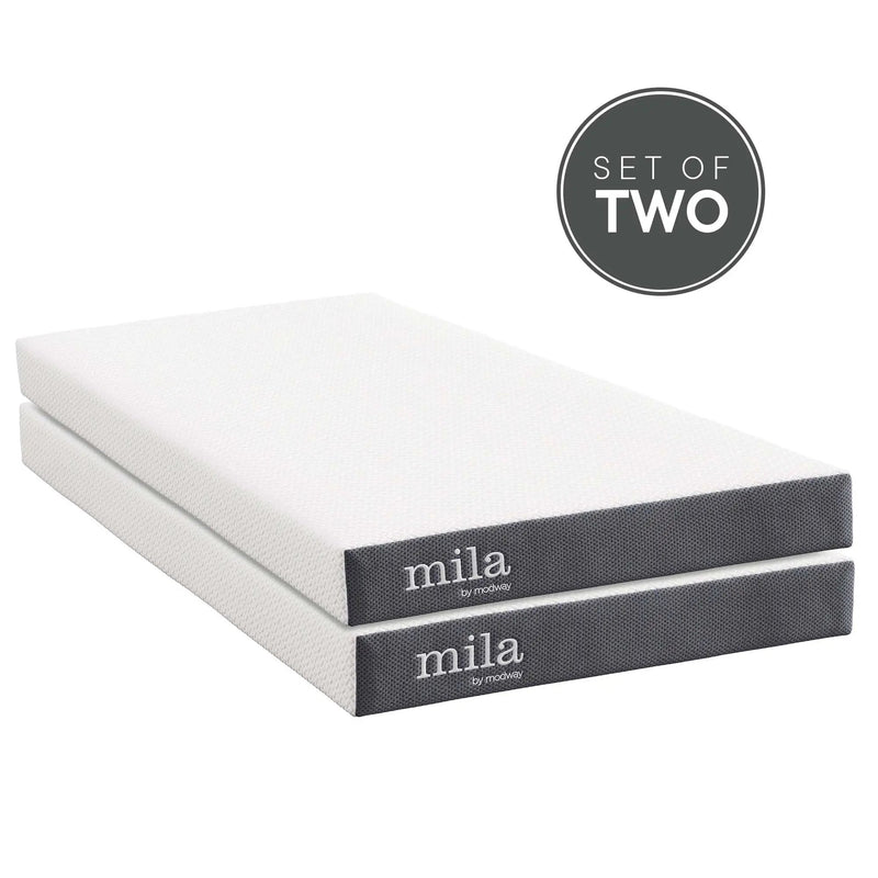 Mila 6" Foam Mattress Set of 2 by Modway by HouseOfZazla