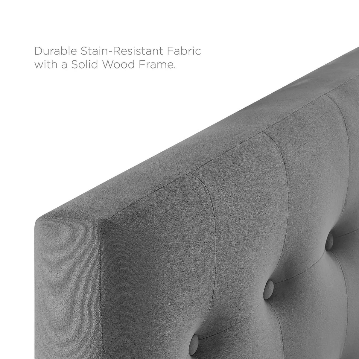 Emily Biscuit Tufted Performance Velvet Twin Headboard by HouseOfZazla