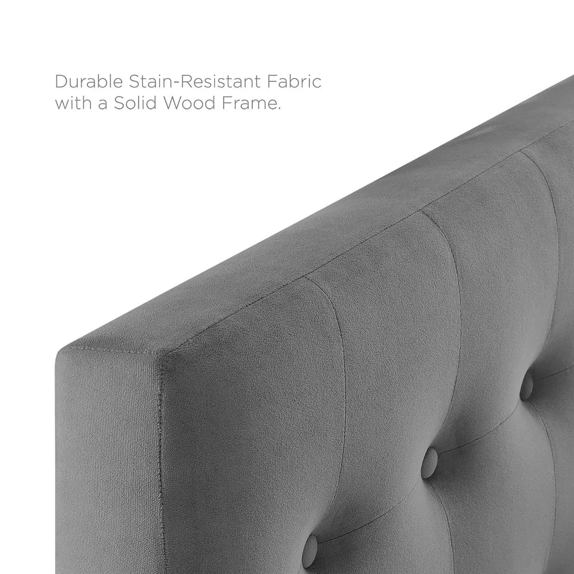 Emily Biscuit Tufted Performance Velvet Twin Headboard by HouseOfZazla