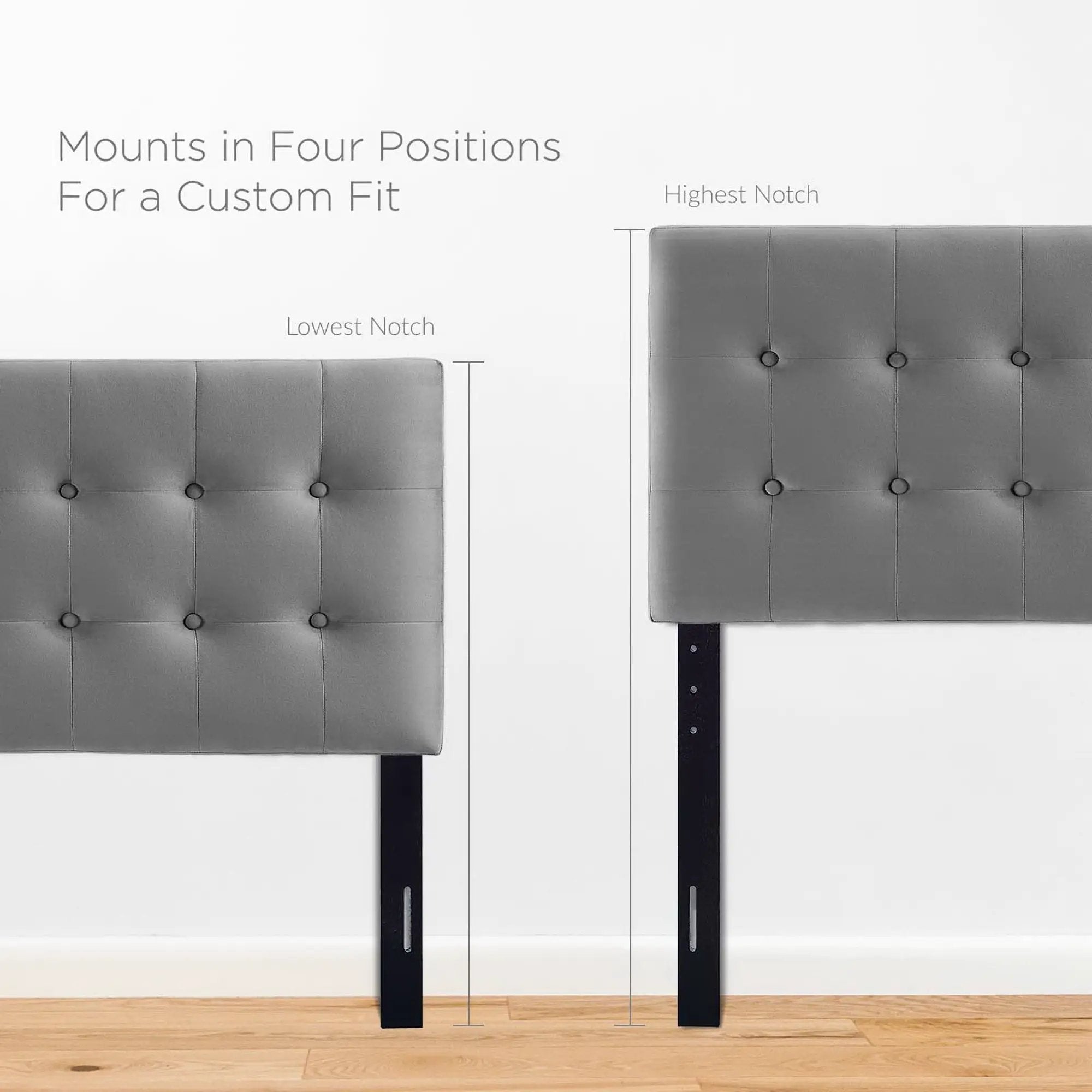 Emily Biscuit Tufted Performance Velvet Twin Headboard by HouseOfZazla