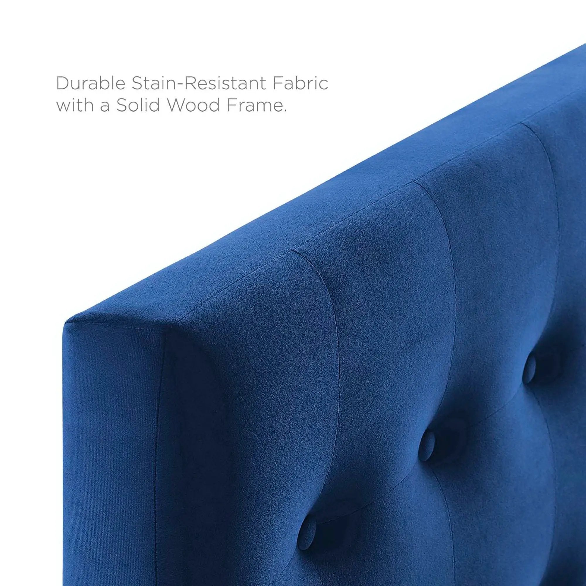Emily Biscuit Tufted Performance Velvet Twin Headboard by HouseOfZazla