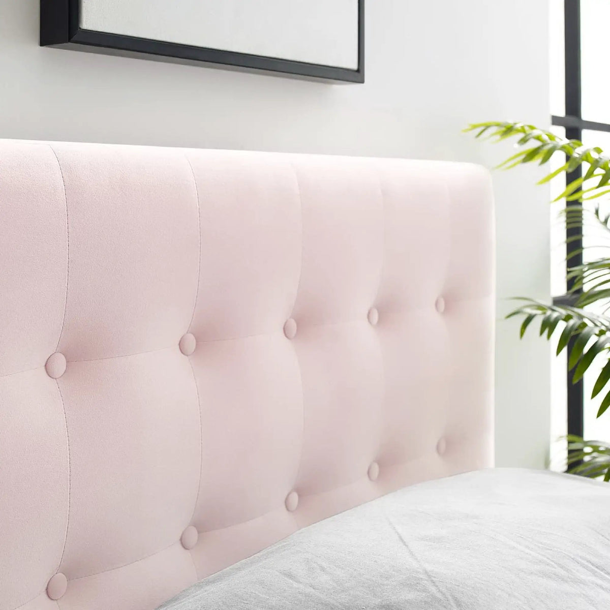 Emily Biscuit Tufted Performance Velvet Twin Headboard by HouseOfZazla