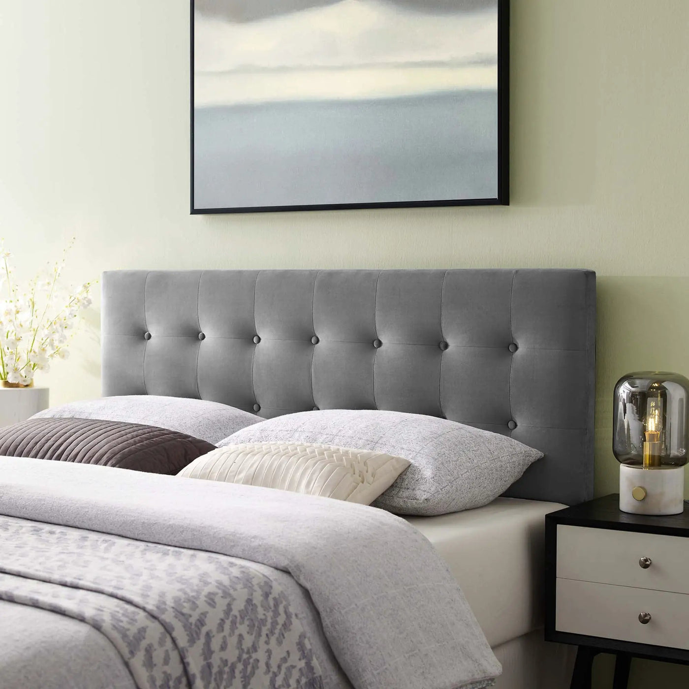 Emily Biscuit Tufted Performance Velvet Full Headboard by Modway by HouseOfZazla
