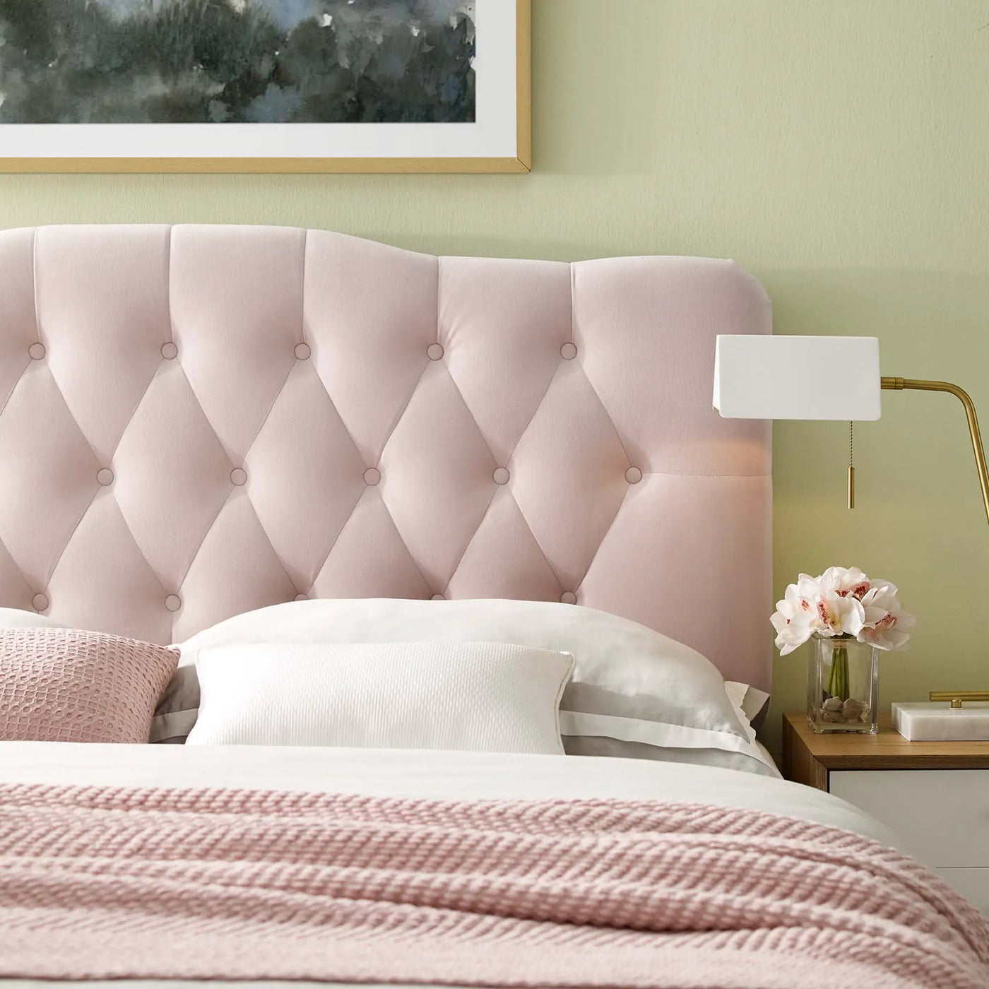 Annabel Diamond Tufted Performance Velvet King Headboard by Modway by HouseOfZazla