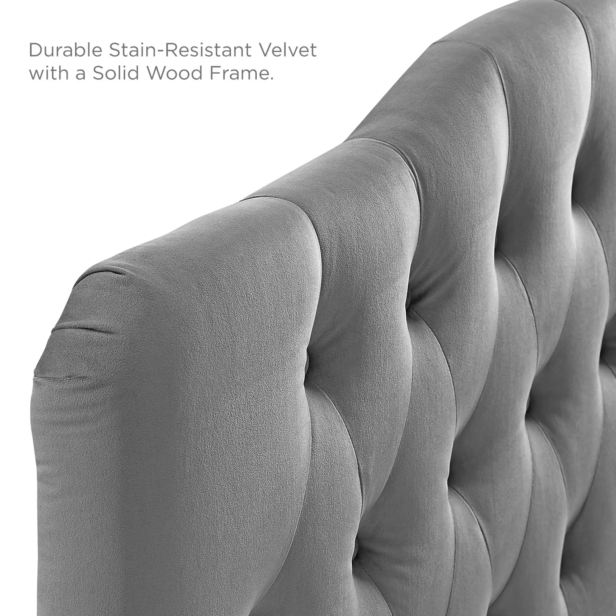Annabel Diamond Tufted Performance Velvet Queen Headboard by HouseOfZazla