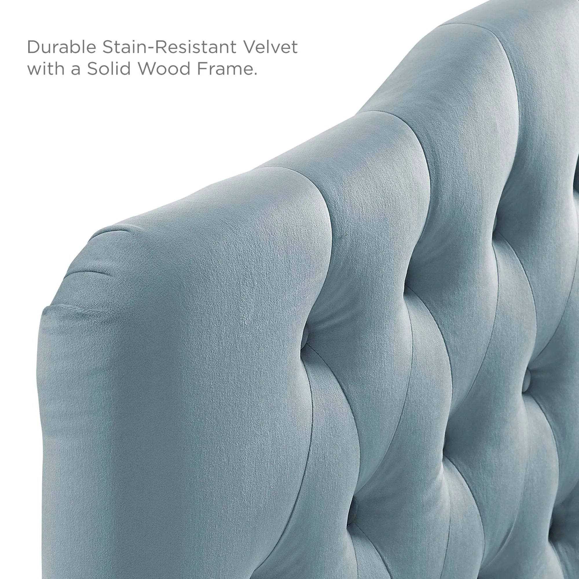 Annabel Diamond Tufted Performance Velvet Queen Headboard by HouseOfZazla