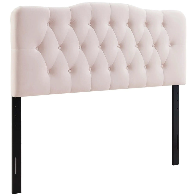 Annabel Diamond Tufted Performance Velvet Queen Headboard by HouseOfZazla