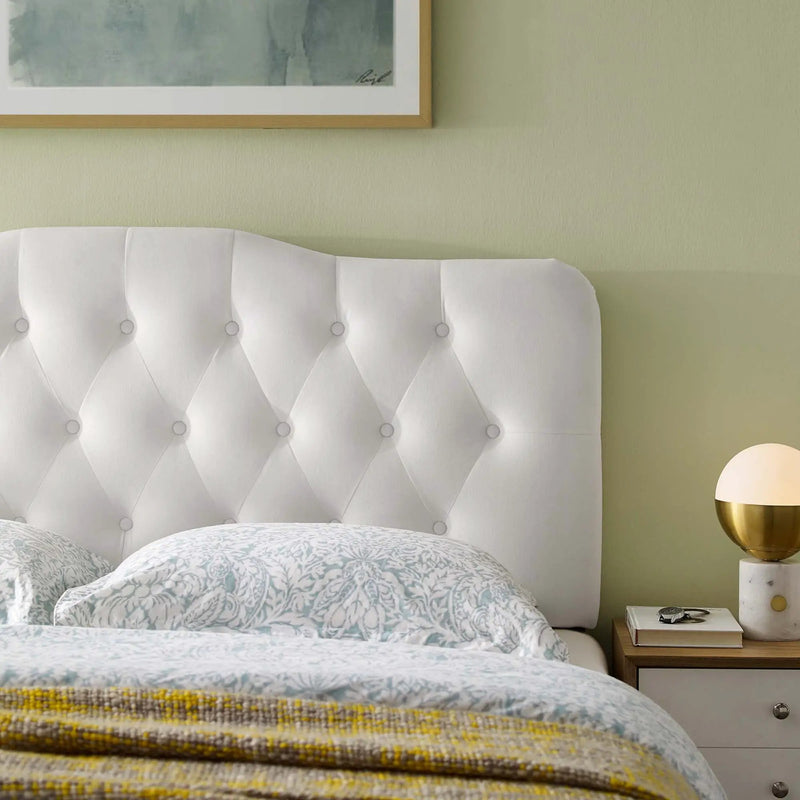 Annabel Diamond Tufted Performance Velvet Queen Headboard by HouseOfZazla