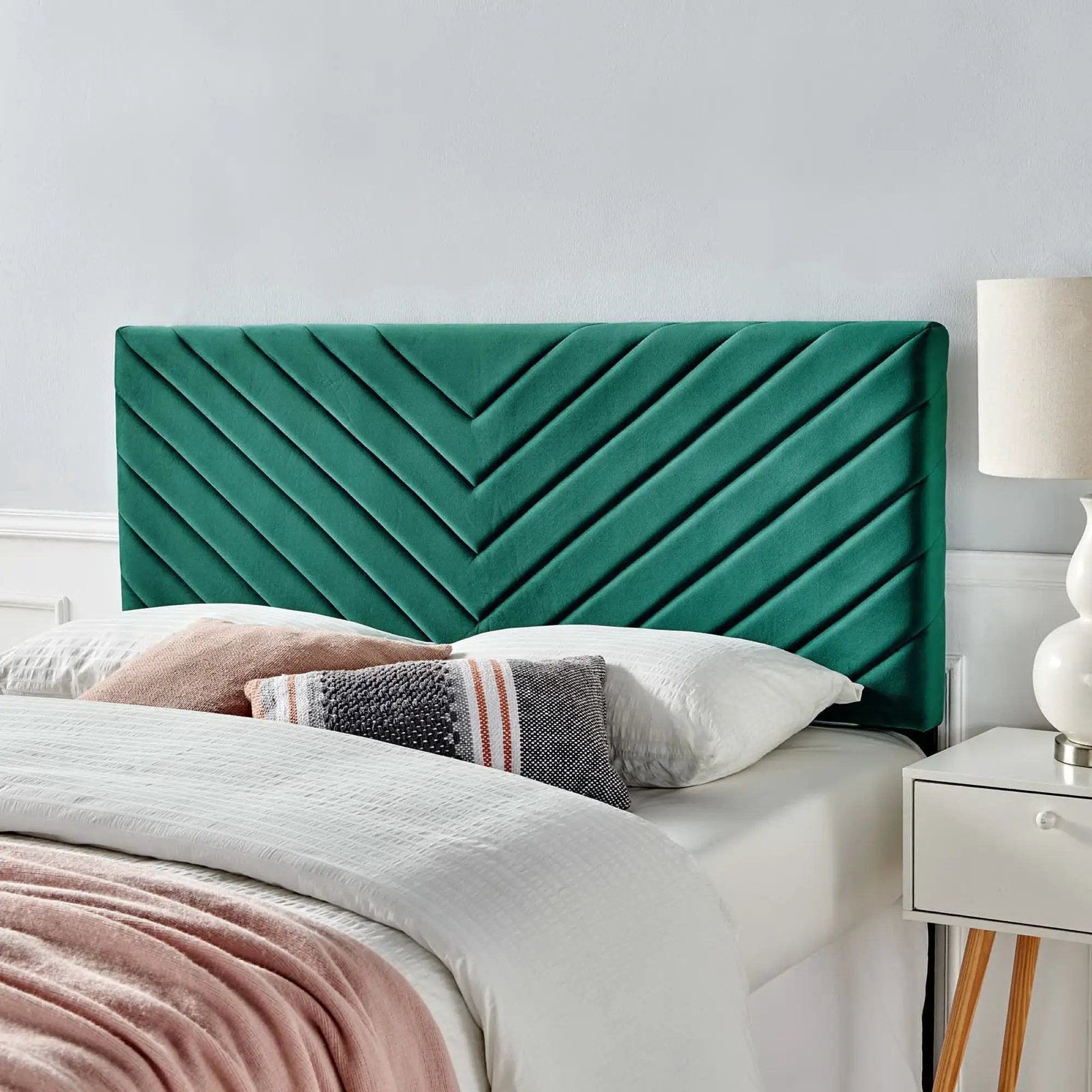 Alyson Angular Channel Tufted Performance Velvet Twin Headboard by Modway by HouseOfZazla