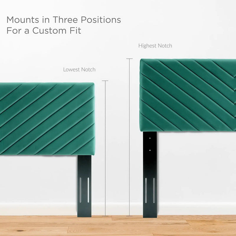 Alyson Angular Channel Tufted Performance Velvet Twin Headboard by Modway by HouseOfZazla