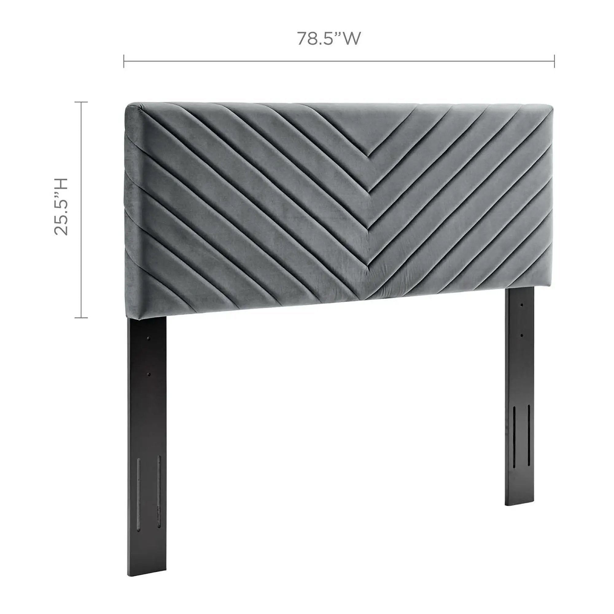 Alyson Angular Channel Tufted Performance Velvet Headboard by Modway by HouseOfZazla