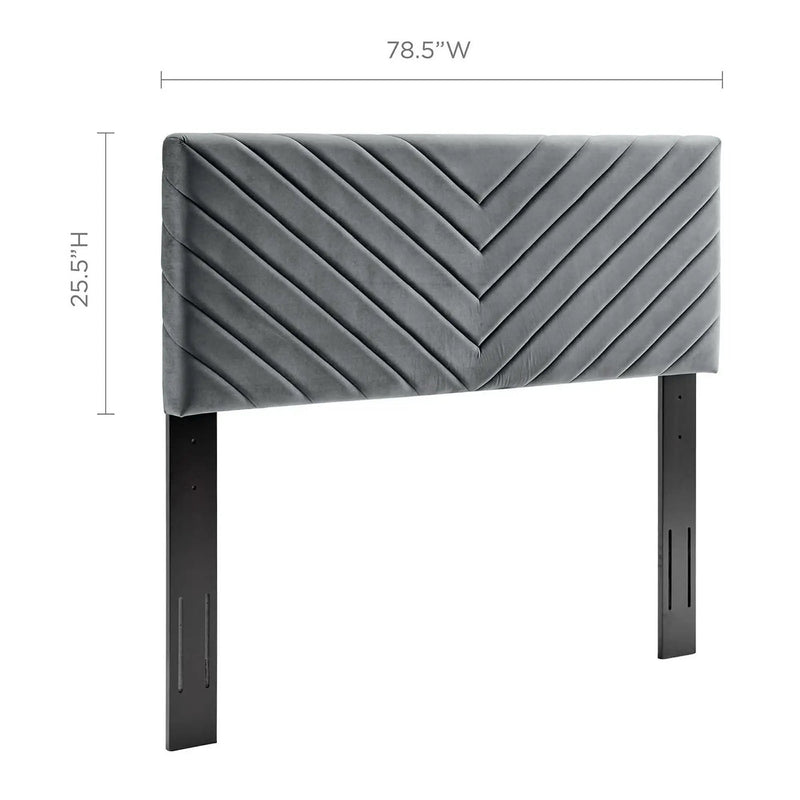 Alyson Angular Channel Tufted Performance Velvet Headboard by Modway by HouseOfZazla