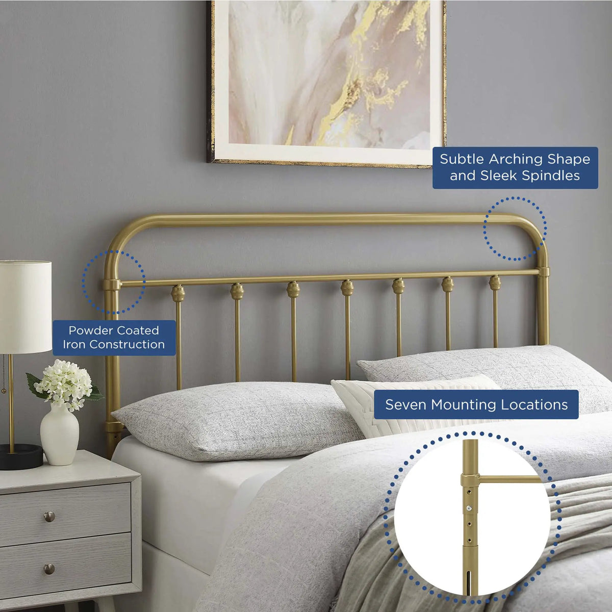 Sage Metal Twin Headboard by Modway by HouseOfZazla