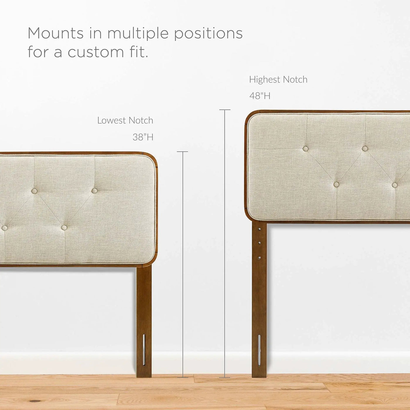 Collins Tufted Fabric and Wood Full Headboard by Modway by HouseOfZazla
