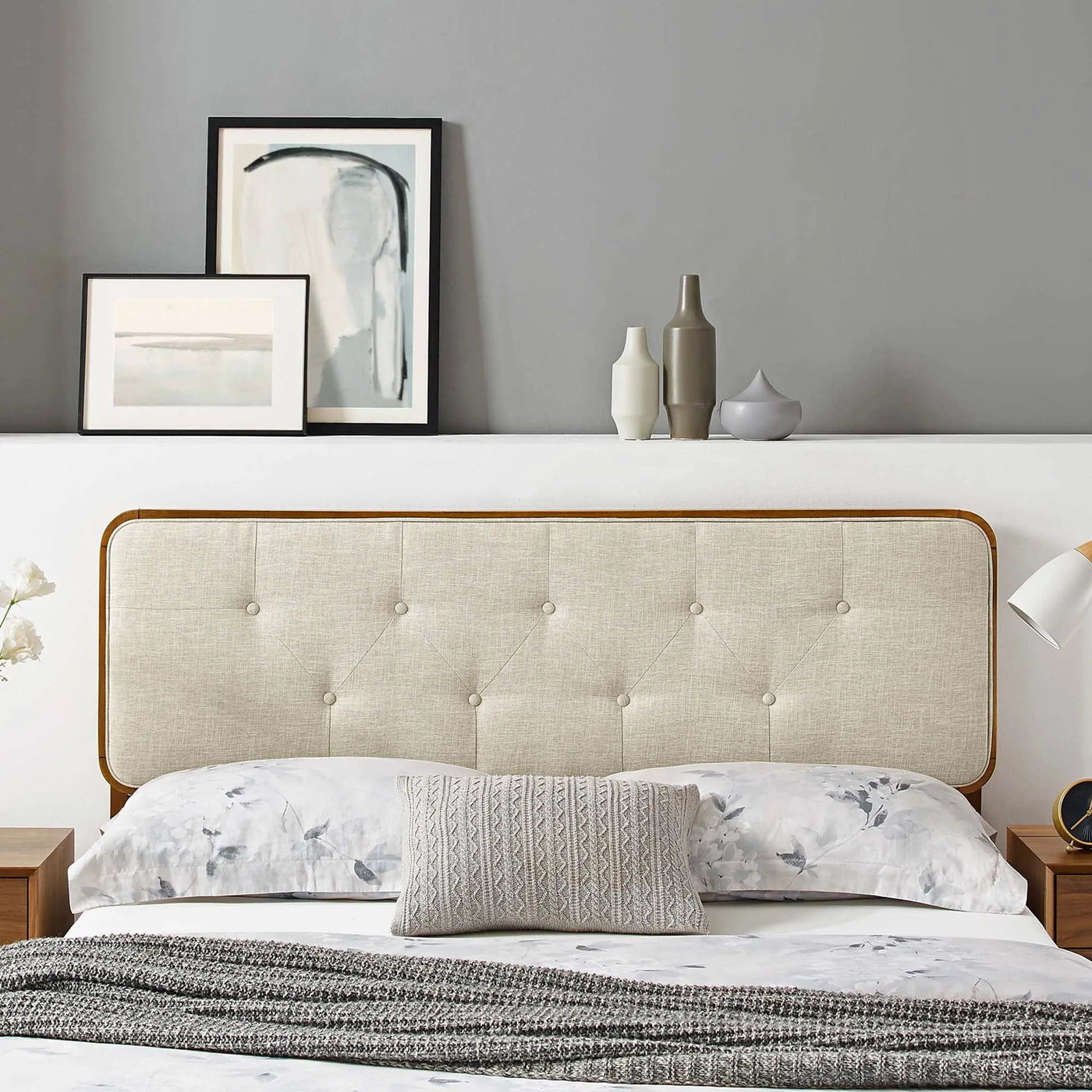 Collins Tufted Fabric and Wood Full Headboard by Modway by HouseOfZazla