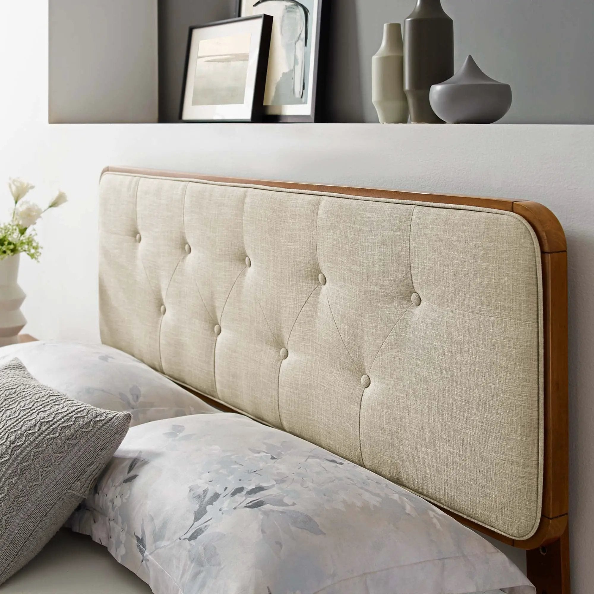 Collins Tufted Fabric and Wood Full Headboard by Modway by HouseOfZazla