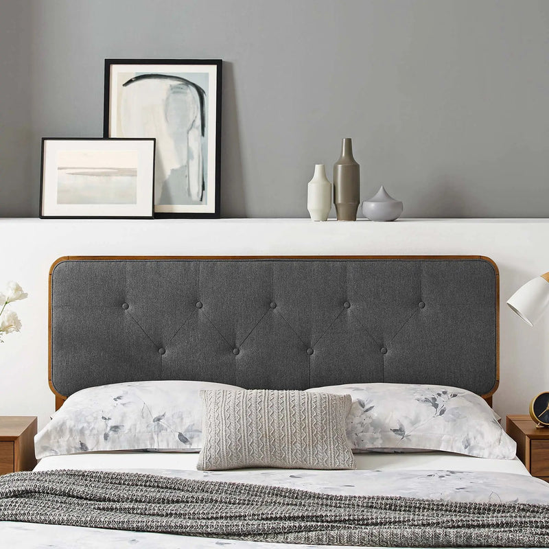 Collins Tufted Fabric and Wood Full Headboard by Modway by HouseOfZazla