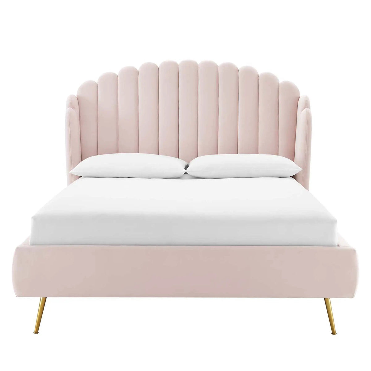Lana Performance Velvet Queen Wingback Platform Bed by Modway by HouseOfZazla