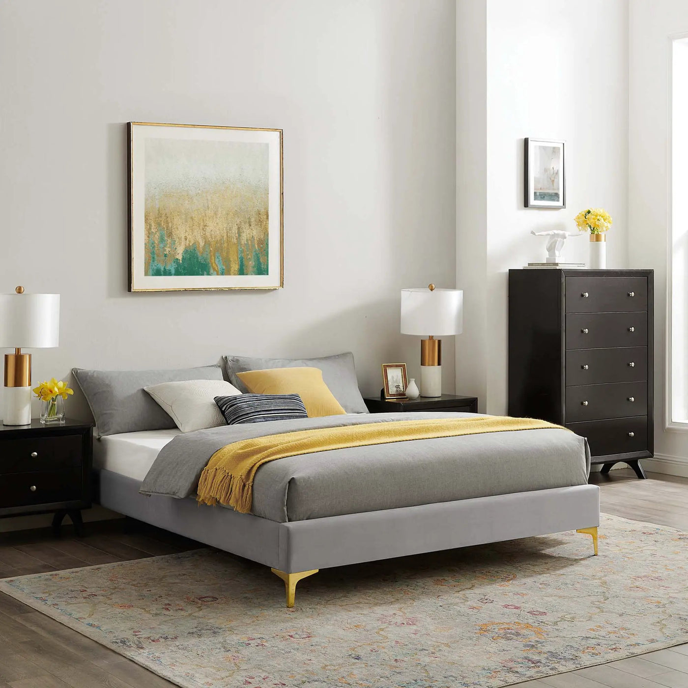 Sutton Performance Velvet Full Bed Frame by Modway by HouseOfZazla