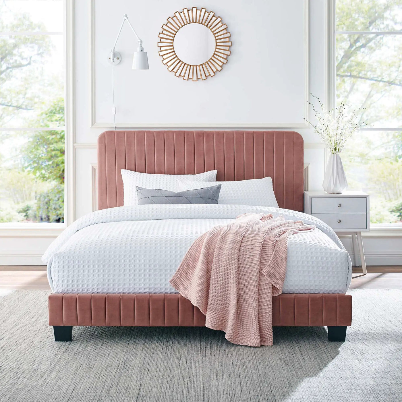 Celine Channel Tufted Performance Velvet Twin Platform Bed by Modway by HouseOfZazla