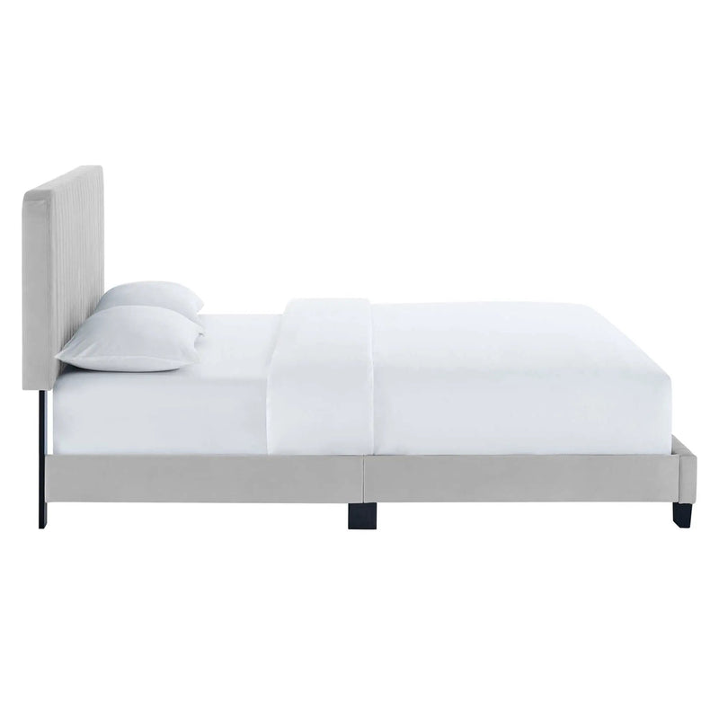 Celine Channel Tufted Performance Velvet Twin Platform Bed by Modway by HouseOfZazla