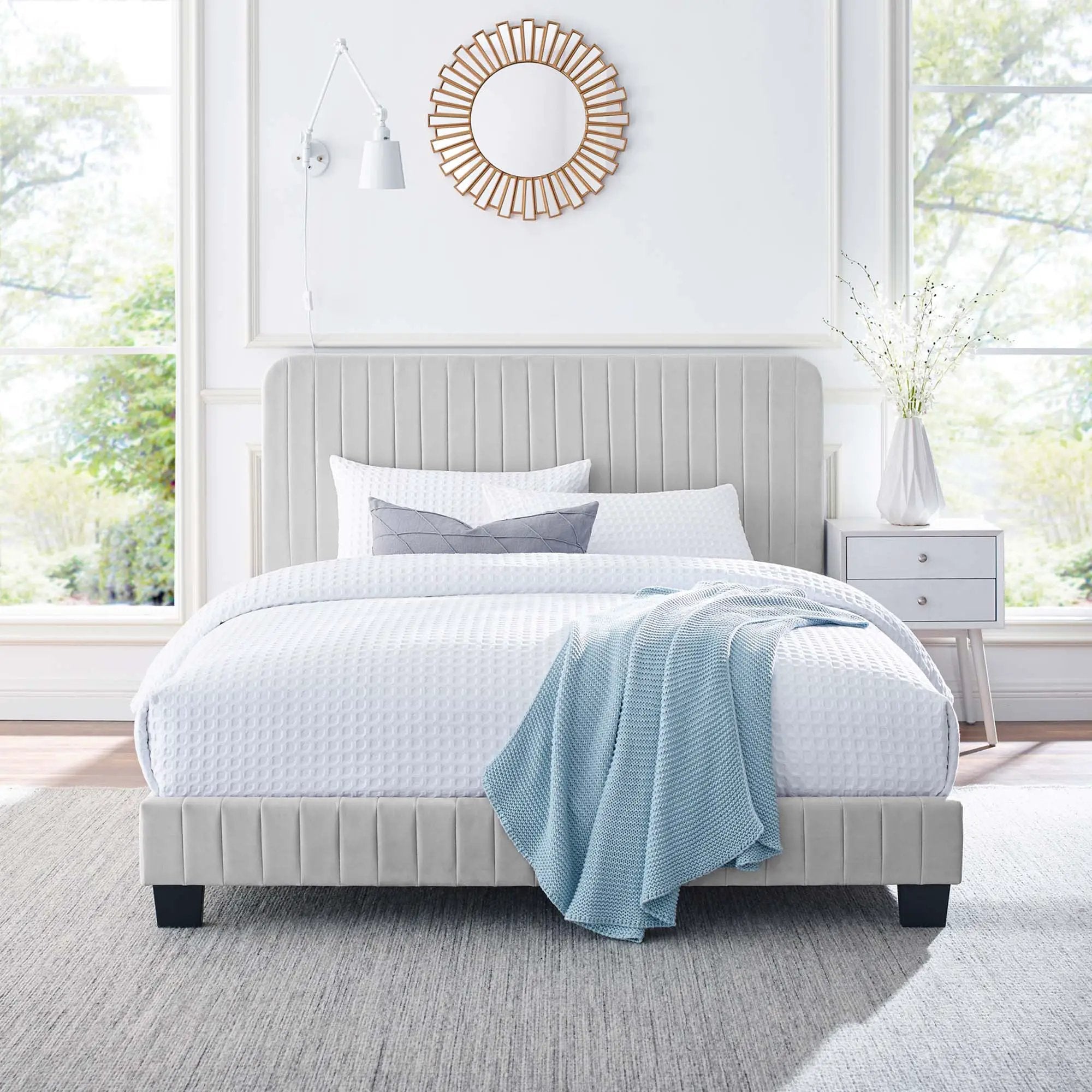 Celine Channel Tufted Performance Velvet Twin Platform Bed by Modway by HouseOfZazla
