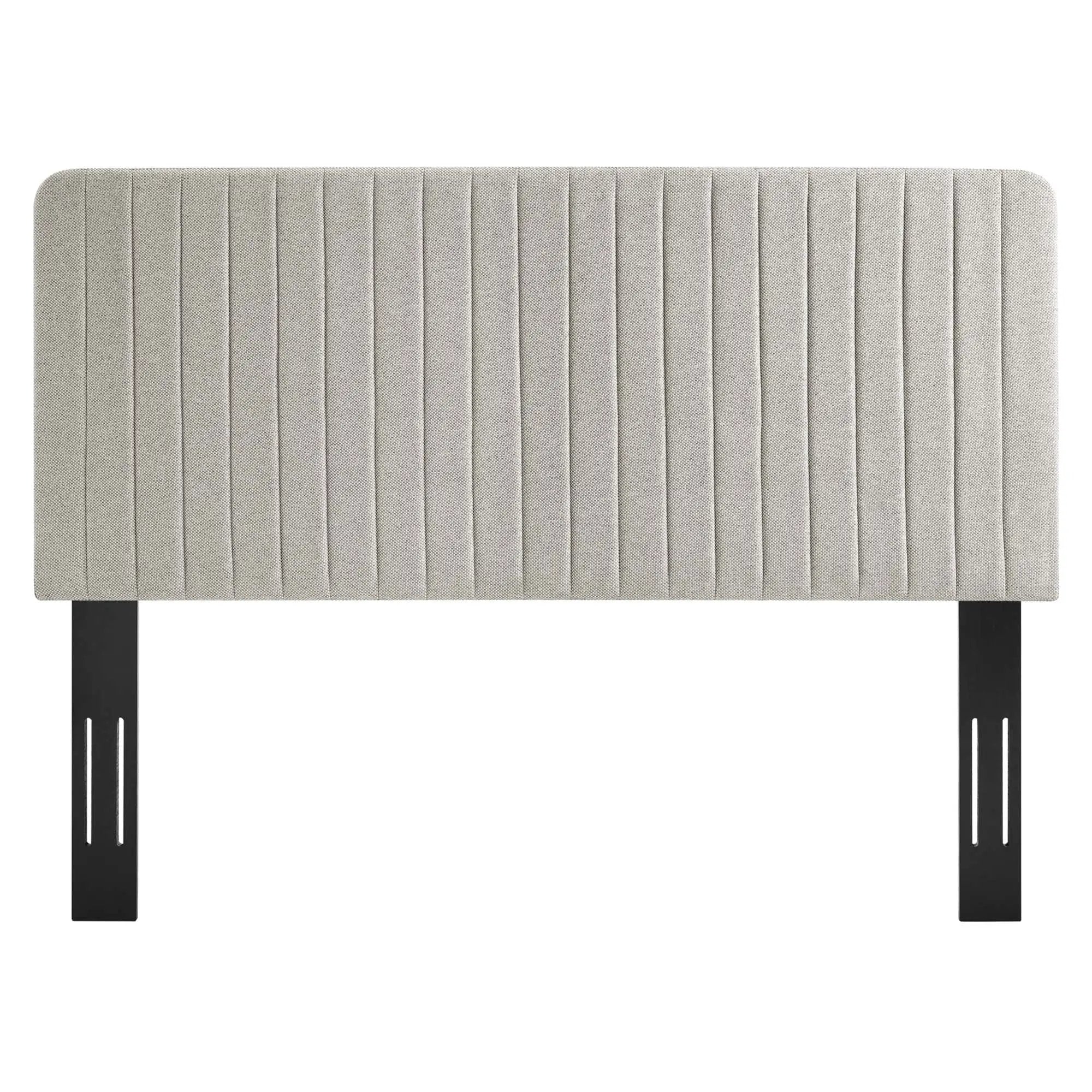 Milenna Channel Tufted Upholstered Fabric Full/Queen Headboard by HouseOfZazla