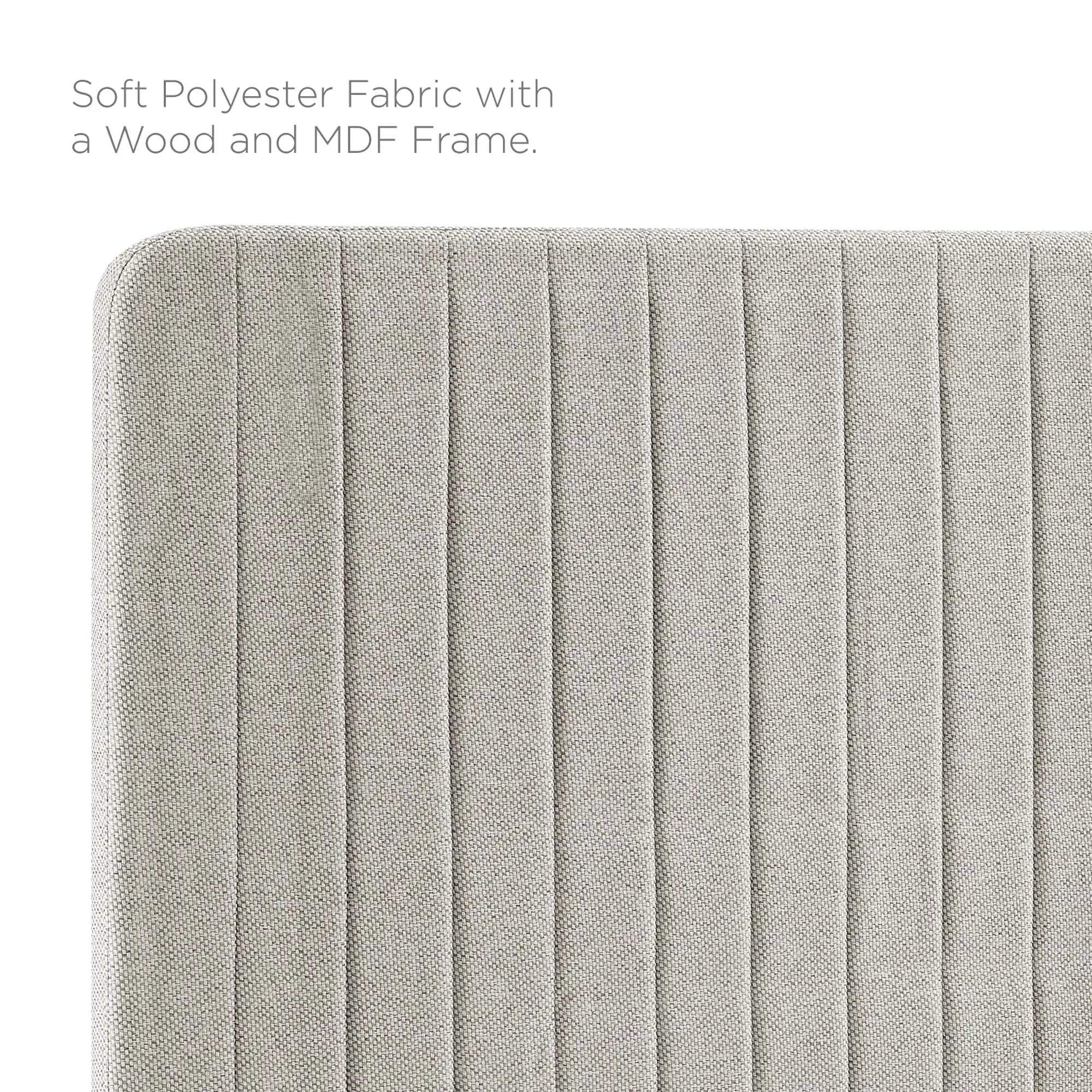 Milenna Channel Tufted Upholstered Fabric Full/Queen Headboard by HouseOfZazla