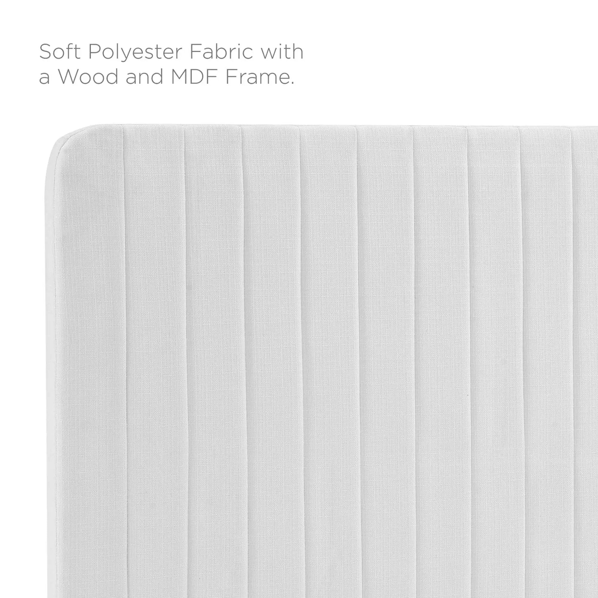 Milenna Channel Tufted Upholstered Fabric Full/Queen Headboard by HouseOfZazla