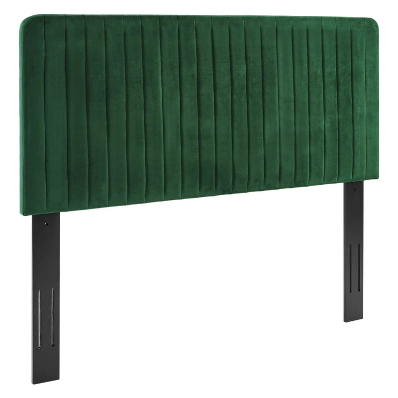 Milenna Channel Tufted Performance Velvet King/California King Headboard by HouseOfZazla